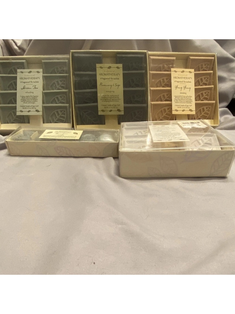 therapy Drawer-Ready Aromatherapy air fresheners Trio in Green, Gray, Beige